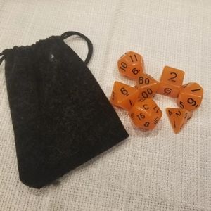Glow In The Dark DnD Dice Orange